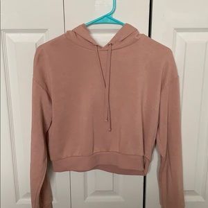 H&M pink cropped sweatshirt